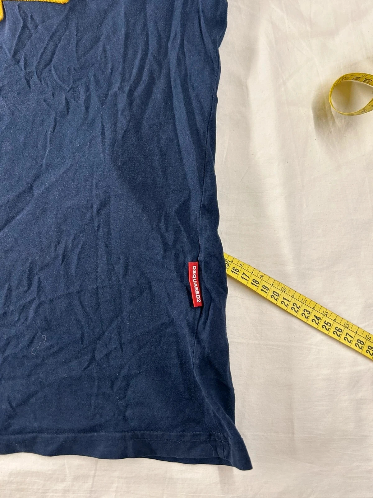 Navy Blue Vintage Pattern Disquared DSQ2 T-shirt - Size M – photo 5